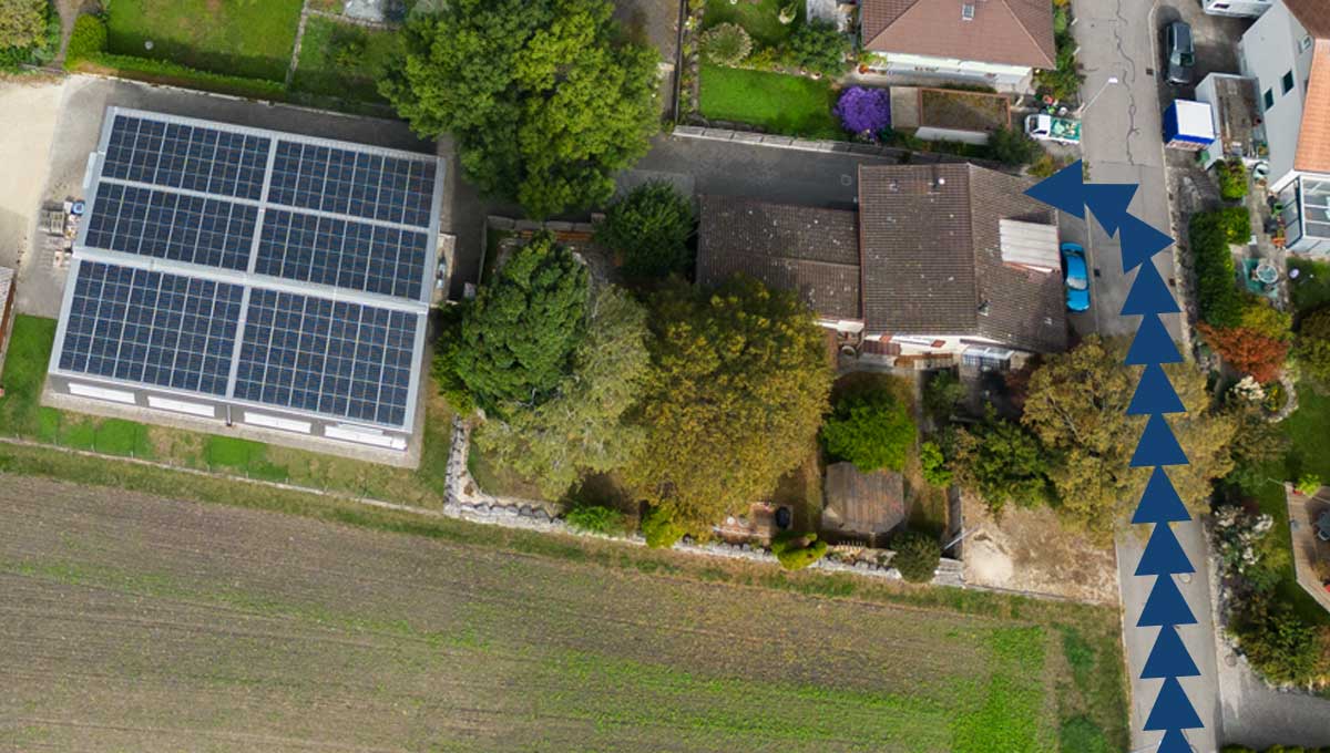 Zufahrt zum Gelände